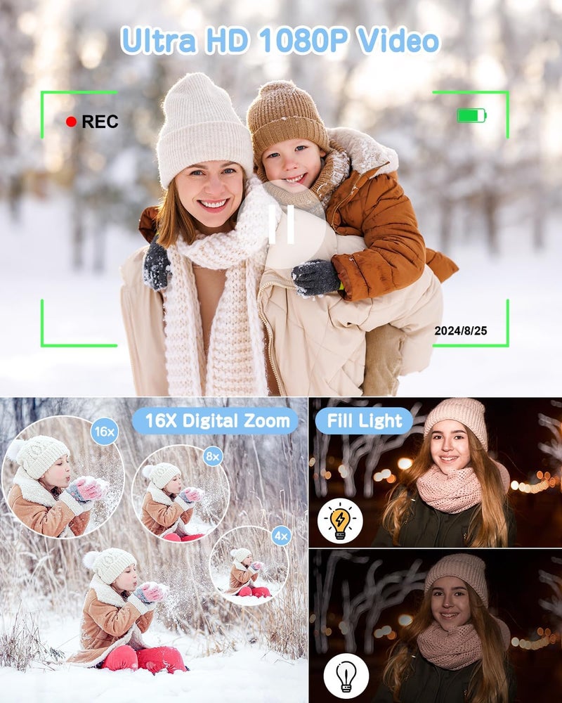 Fulealfly Instant Camera, Dual-Lens Kids Camera Christmas Birthday Gifts, 48MP 1080P Selfie Instant Print Cameras for Kids, Toddle Digital Camera Toy for Girls Boys Age 3 4 5 6 7 8 9 10 (Black) - Image 4